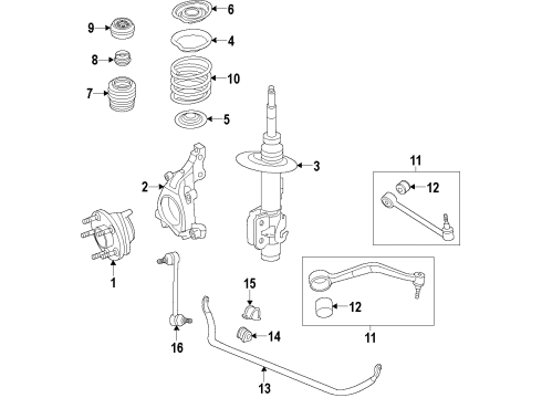 2017 Chevy SS Shaft Assembly, Front Stabilizer Diagram for 92509243