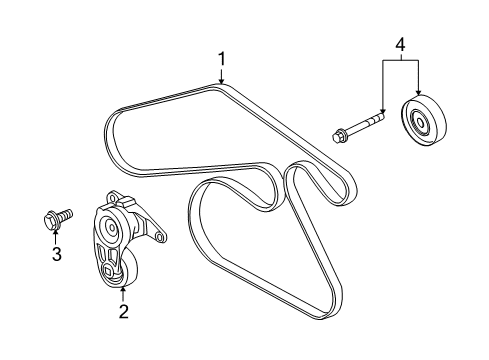 2008 Pontiac Torrent Belts & Pulleys, Maintenance Diagram 2 - Thumbnail