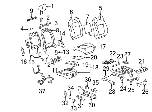 2013 Buick Enclave Module Assembly, Airbag Front Pass Presence (P0A Seat) Diagram for 23432451