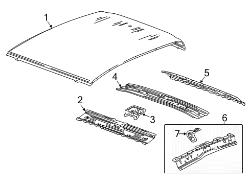 2022 Chevy Colorado Roof & Components Diagram 2 - Thumbnail