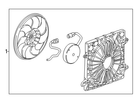 2021 Cadillac XT5 Cooling System, Radiator, Water Pump, Cooling Fan Diagram 2 - Thumbnail