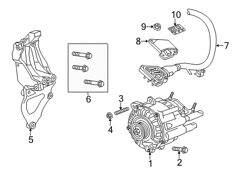 2016 Buick Regal Cable Assembly, Drive Motor Generator Battery (115 V) Diagram for 23120476