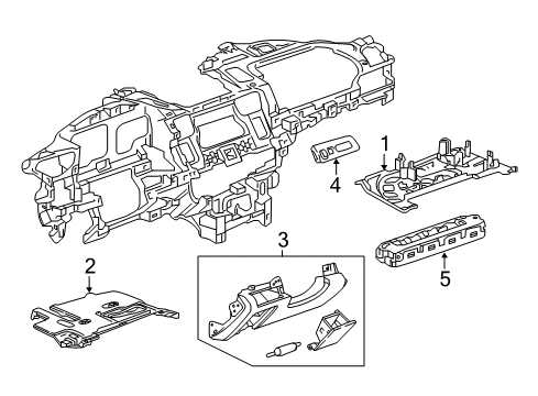 2020 Cadillac CT6 Cluster & Switches, Instrument Panel Diagram 3 - Thumbnail