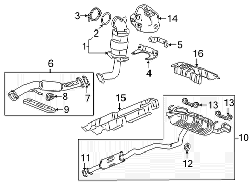 2022 Buick Envision Exhaust Components Diagram