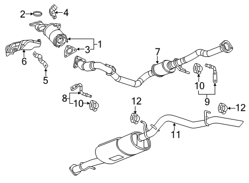 2019 GMC Canyon Exhaust Components Diagram 1 - Thumbnail