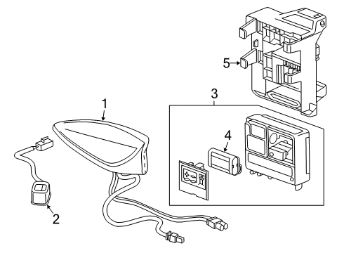 2020 Cadillac XT4 Communication System Components Diagram