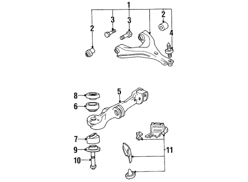 1993 Pontiac Bonneville Front Suspension, Control Arm, Stabilizer Bar Diagram 1 - Thumbnail