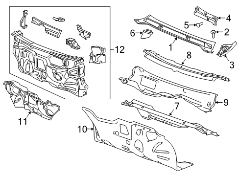 2016 Buick Cascada Cowl Diagram