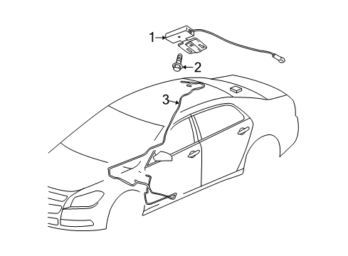 2010 Chevy Malibu Antenna & Radio Diagram 1 - Thumbnail