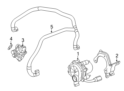 2013 Cadillac ATS Valve Kit, Secondary Air Injection Check Diagram for 12639990