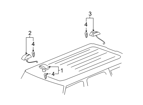 2008 Hummer H2 Clearance Lamps, Body Diagram 2 - Thumbnail