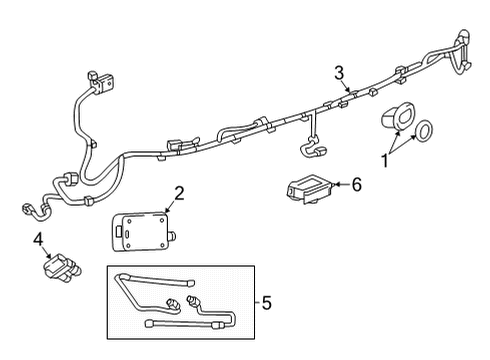 2022 Buick Enclave HARNESS ASM-RR OBJECT ALARM SEN WRG Diagram for 86797668