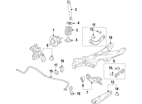 2019 Chevy Malibu Insulator Assembly, Rear Coil Spring Diagram for 23330982