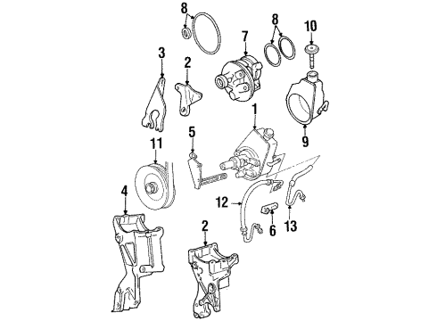 1992 Chevy C1500 P/S Pump & Hoses, Steering Gear & Linkage Diagram 5 - Thumbnail