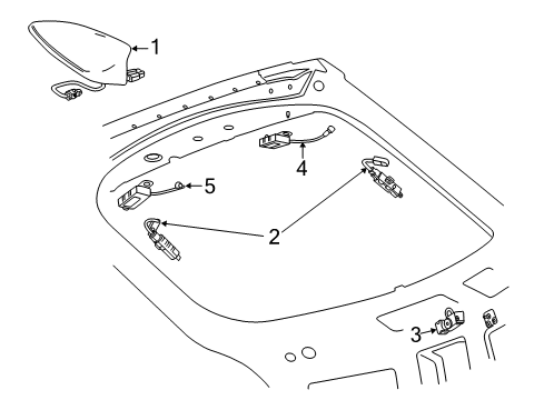 2019 Buick Regal Sportback Module Assembly, Rdo Ant (Eccn=7A994) Diagram for 39130873