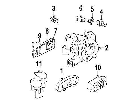 1998 Oldsmobile Intrigue A/C & Heater Control Units Diagram 2 - Thumbnail