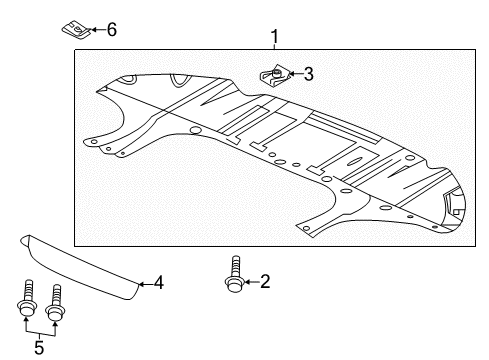 2020 GMC Terrain Front Bumper & Grille - Splash Shields Diagram