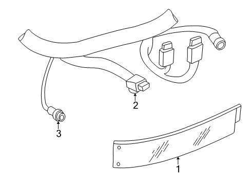 2005 Chevy Astro Lamp Assembly, Parking & Turn Signal Diagram for 16523211