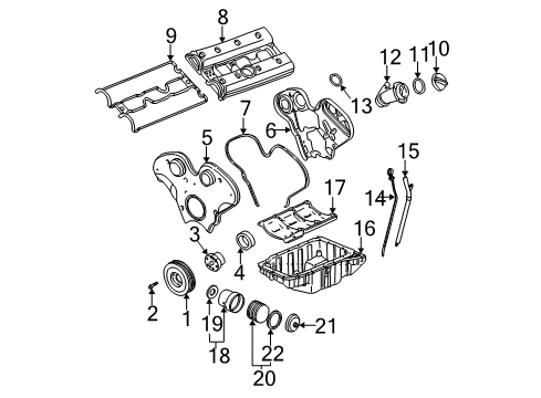 2003 Saturn Vue Cover,Oil Filter Adapter Diagram for 90543942