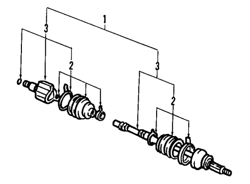 1988 Chevy Sprint Joint Asm,Wheel Side,L (On Esn) Diagram for 96056781