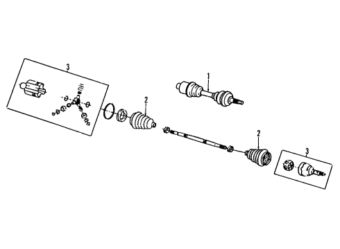 2002 Cadillac Eldorado Front Axle Shafts & Joints, Drive Axles Diagram