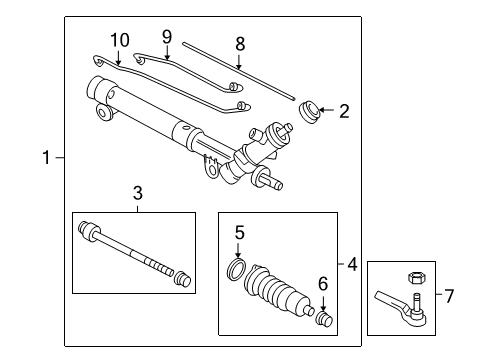 2010 Saturn Sky P/S Pump & Hoses, Steering Gear & Linkage Diagram 2 - Thumbnail