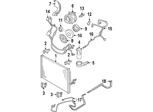 1997 Oldsmobile Silhouette Insulator, A/C Condenser Diagram for 10245159