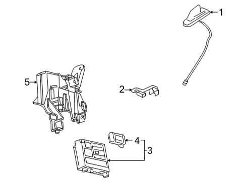 2023 GMC Yukon XL Communication System Components Diagram