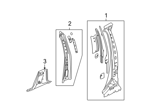 2016 GMC Acadia Center Pillar Diagram