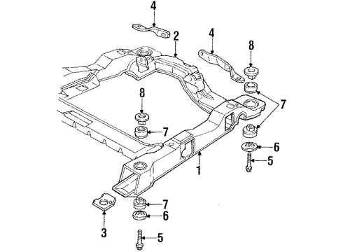 1993 Pontiac Trans Sport Suspension Mounting - Front Diagram