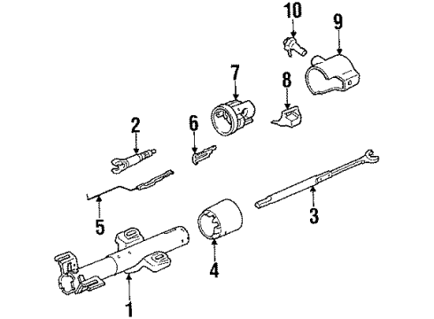 1987 Pontiac Fiero Ignition Lock, Electrical Diagram 1 - Thumbnail