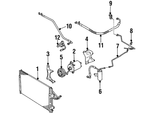 1996 Saturn SW1 Air Conditioner Diagram 1 - Thumbnail