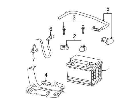 2011 Chevy HHR Cable Assembly, Battery Negative Diagram for 22786774