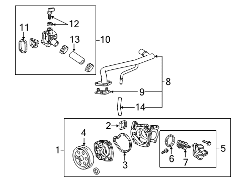 2015 Cadillac ATS Cooling System, Radiator, Water Pump, Cooling Fan Diagram 1 - Thumbnail