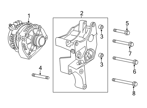 2017 Chevy Silverado 1500 Generator Asm Diagram for 22949467