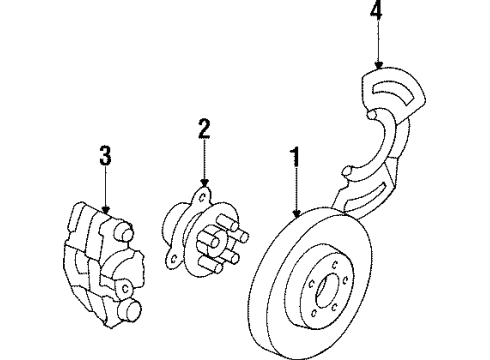 1990 Pontiac Bonneville Front Brakes Diagram