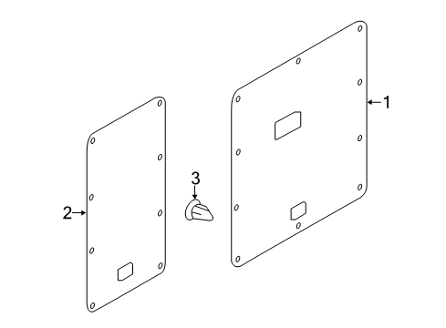 2017 Chevy City Express Interior Trim - Back Door Diagram