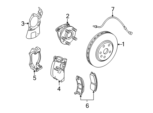 2008 Cadillac SRX Front Brakes Diagram 1 - Thumbnail