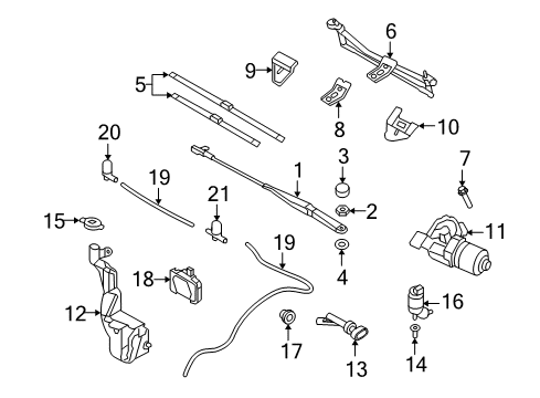 2008 Saturn Astra Cap,Windshield Washer Solvent Container Diagram for 13118170