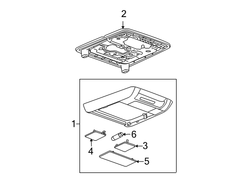 2010 GMC Acadia Overhead Console Diagram 4 - Thumbnail