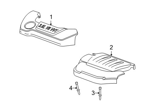 2007 Saturn Aura Engine Appearance Cover Diagram