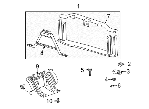 2012 GMC Yukon Radiator Support Diagram 1 - Thumbnail