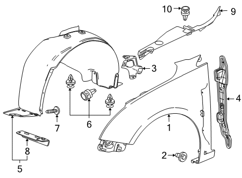 2016 Chevy Cruze Limited Shield,Front Compartment Rear Sight Diagram for 96987078