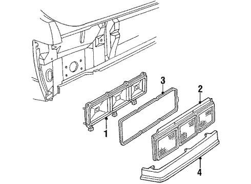 1987 Chevy Chevette Stop & Tail Lamps Diagram