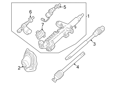 2024 Cadillac LYRIQ Steering Column Assembly Diagram