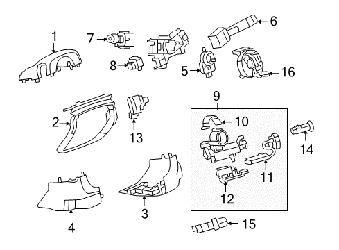 2013 Cadillac CTS Cylinder Kit, Ignition Lock (Uncoded) Diagram for 20869121