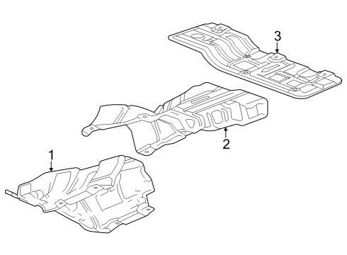 2024 Chevy Trax SHIELD-EXH FRT U/B HT Diagram for 60006253