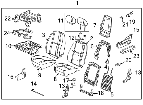 2013 GMC Yukon Power Seats Diagram 6 - Thumbnail