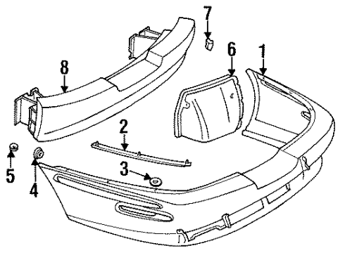 1995 Buick Riviera Rear Bumper Diagram