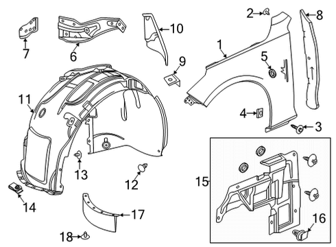 2020 Cadillac CT5 SHIELD ASM-ENG FRT SPH Diagram for 84450470